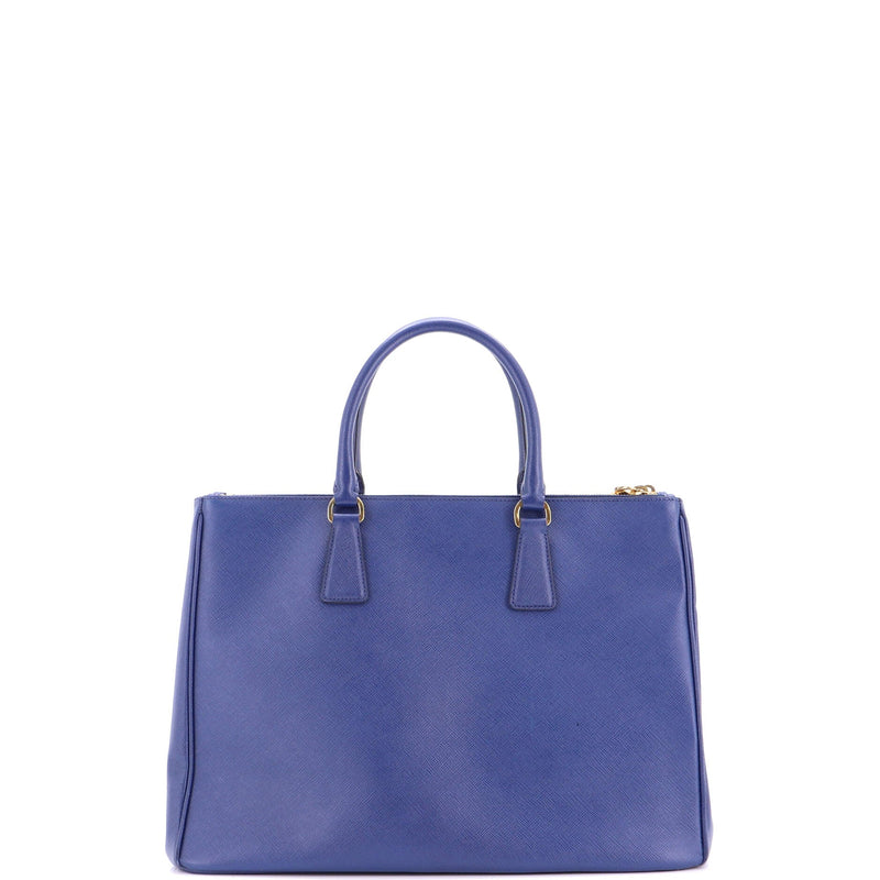 Double Zip Lux Tote Saffiano Leather