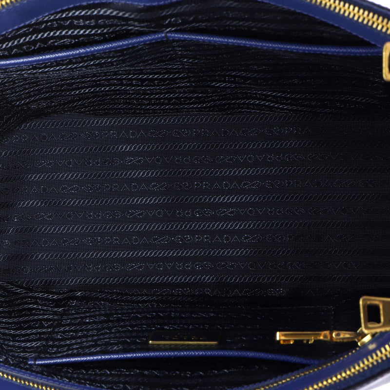 Double Zip Lux Tote Saffiano Leather