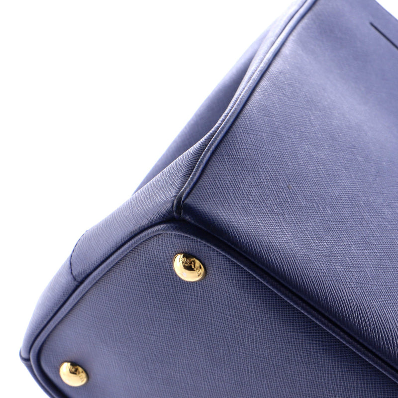 Double Zip Lux Tote Saffiano Leather