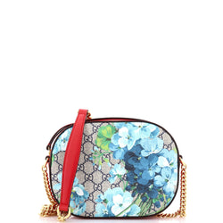 Chain Crossbody Bag Blooms Print Gg