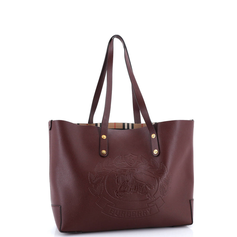 Crest Shopping Tote Leather Large