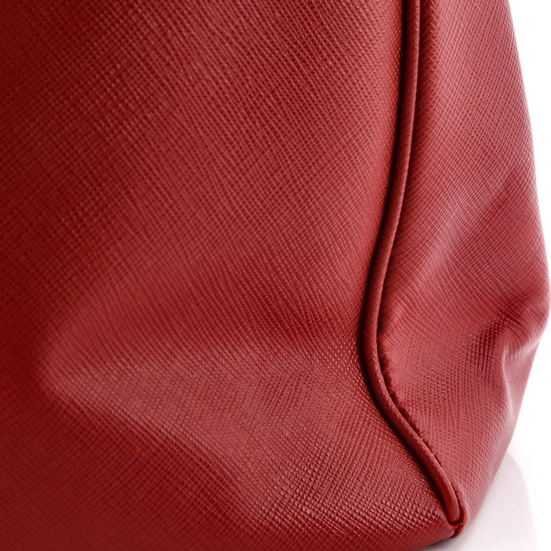 Double Zip Lux Tote Saffiano Leather