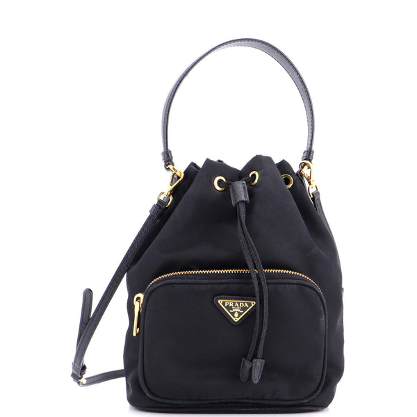 Duet Drawstring Bucket Bag Tessuto Small