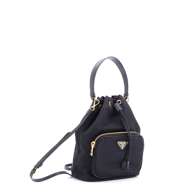 Duet Drawstring Bucket Bag Tessuto Small