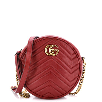 Gg Marmont Round Shoulder Bag Matelasse