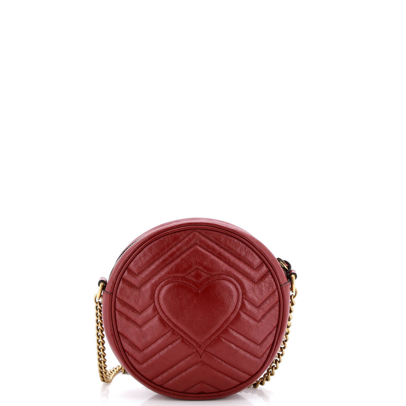 Gg Marmont Round Shoulder Bag Matelasse