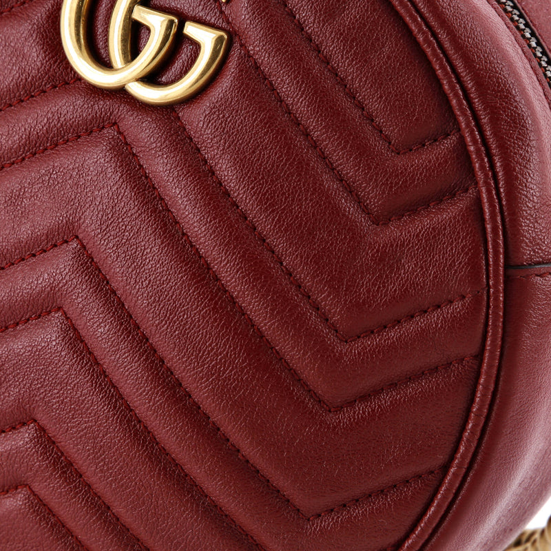 Gg Marmont Round Shoulder Bag Matelasse