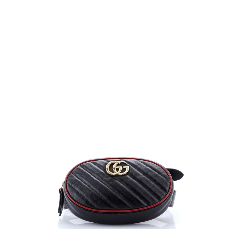 Gg Marmont Belt Bag Diagonal Quilted