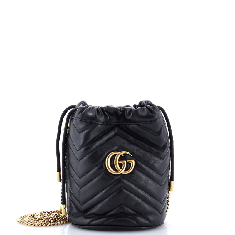 Gg Marmont Bucket Bag Matelasse Leather