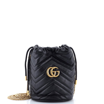 Gg Marmont Bucket Bag Matelasse Leather