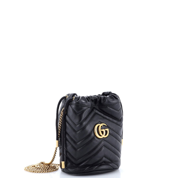 Gg Marmont Bucket Bag Matelasse Leather