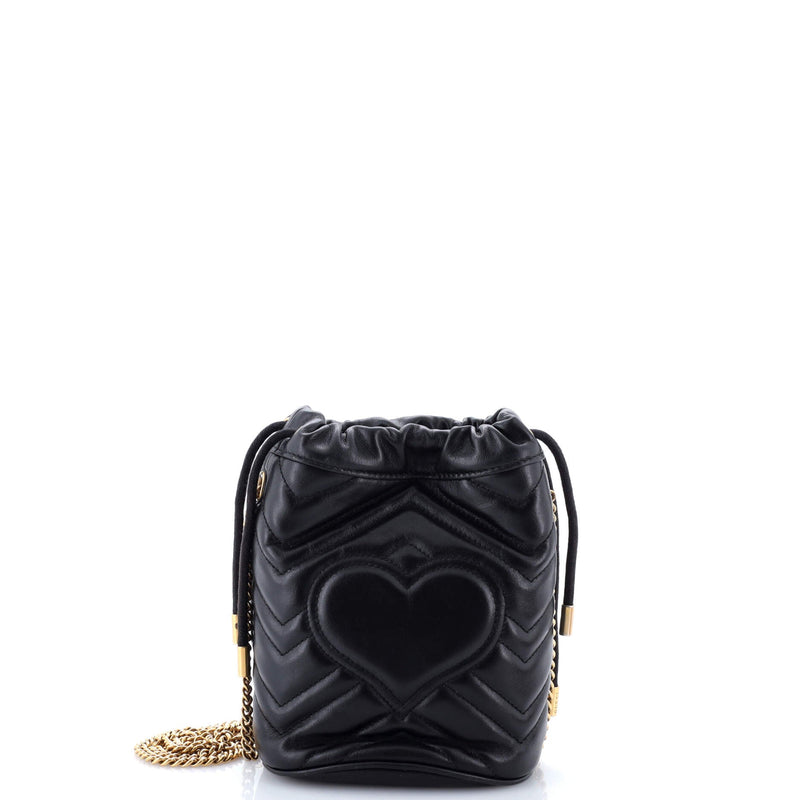 Gg Marmont Bucket Bag Matelasse Leather
