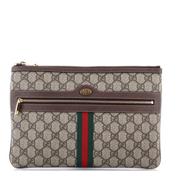 Ophidia Zip Pouch Gg Coated Canvas Large
