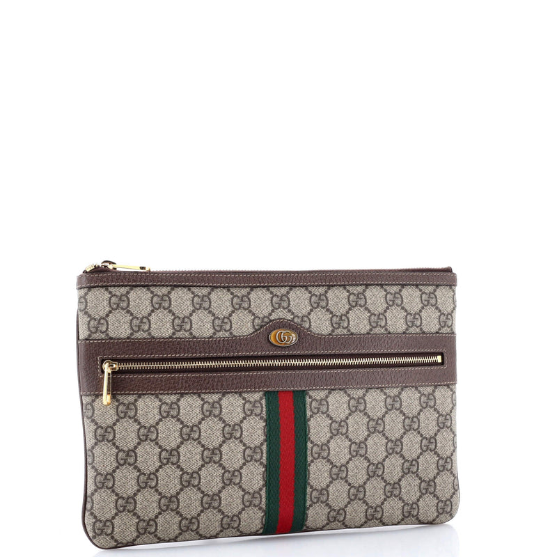 Ophidia Zip Pouch Gg Coated Canvas Large