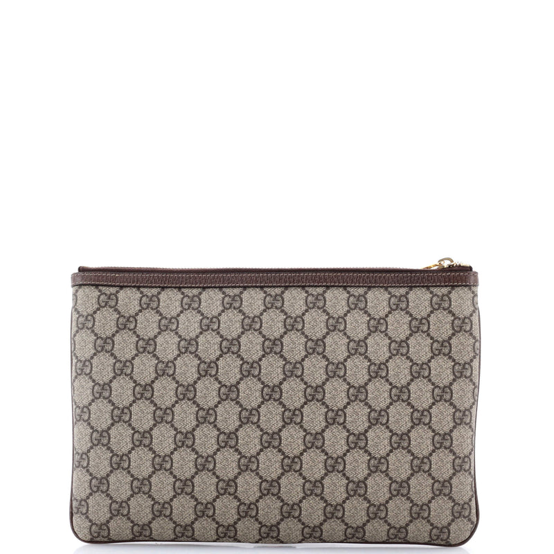 Ophidia Zip Pouch Gg Coated Canvas Large