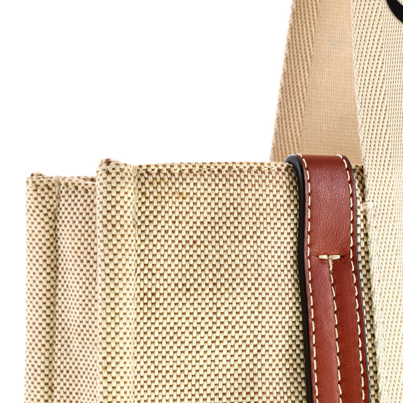 Woody Tote Canvas With Leather Medium