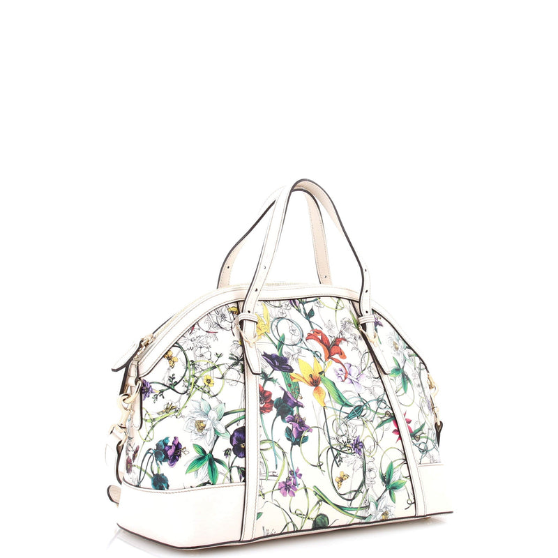 Nice Top Handle Bag Flora Coated Canvas