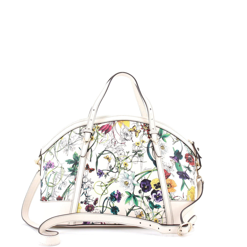 Nice Top Handle Bag Flora Coated Canvas