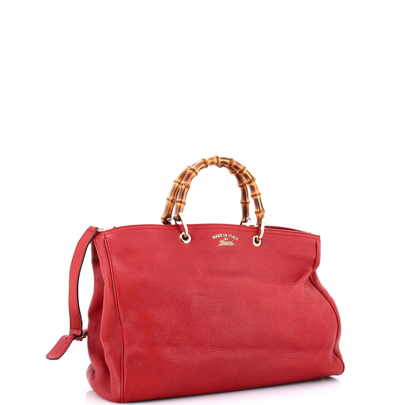 Bamboo Shopper Tote Leather Large