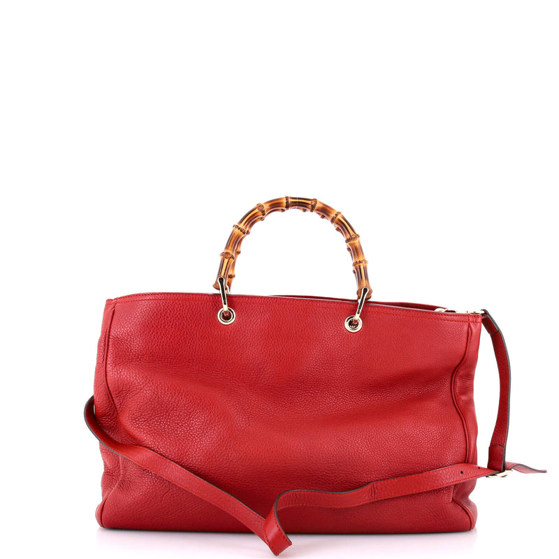 Bamboo Shopper Tote Leather Large
