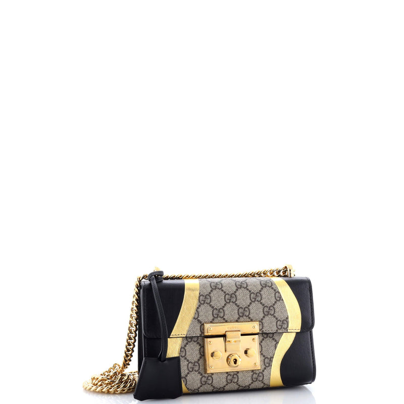 Padlock Shoulder Bag Gg Coated Canvas