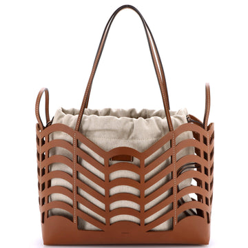 Kayan Tote Laser Cut Leather And Canvas