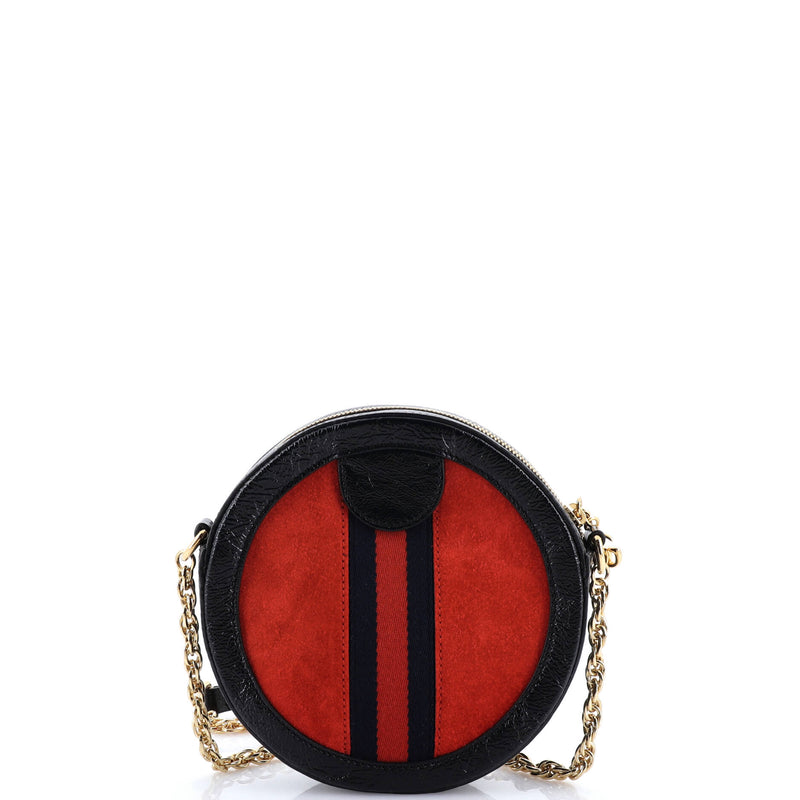 Ophidia Round Shoulder Bag Suede Mini