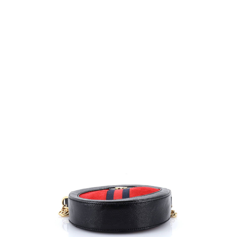 Ophidia Round Shoulder Bag Suede Mini