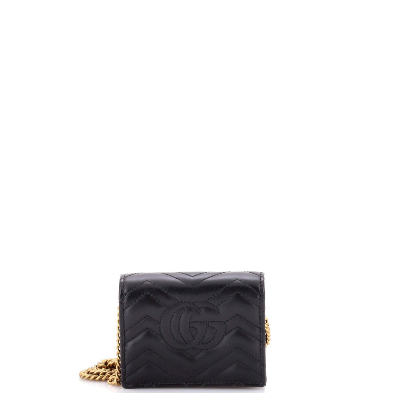 Gg Marmont Card Case On Chain Matelasse