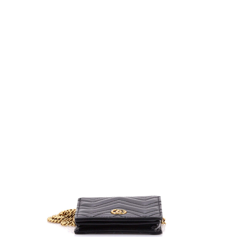 Gg Marmont Card Case On Chain Matelasse