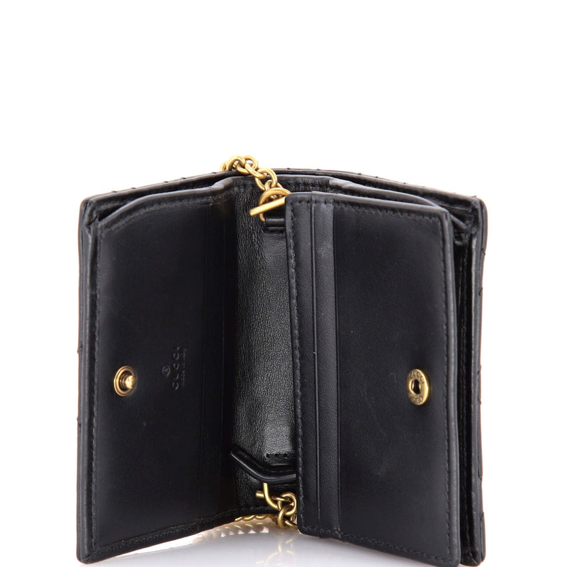 Gg Marmont Card Case On Chain Matelasse