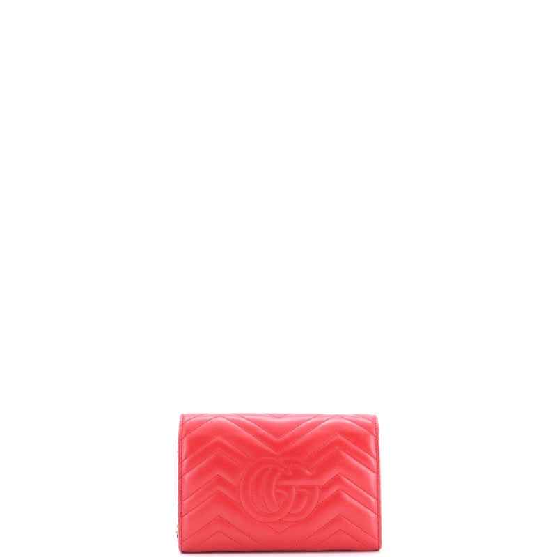 Gg Marmont Chain Wallet Matelasse