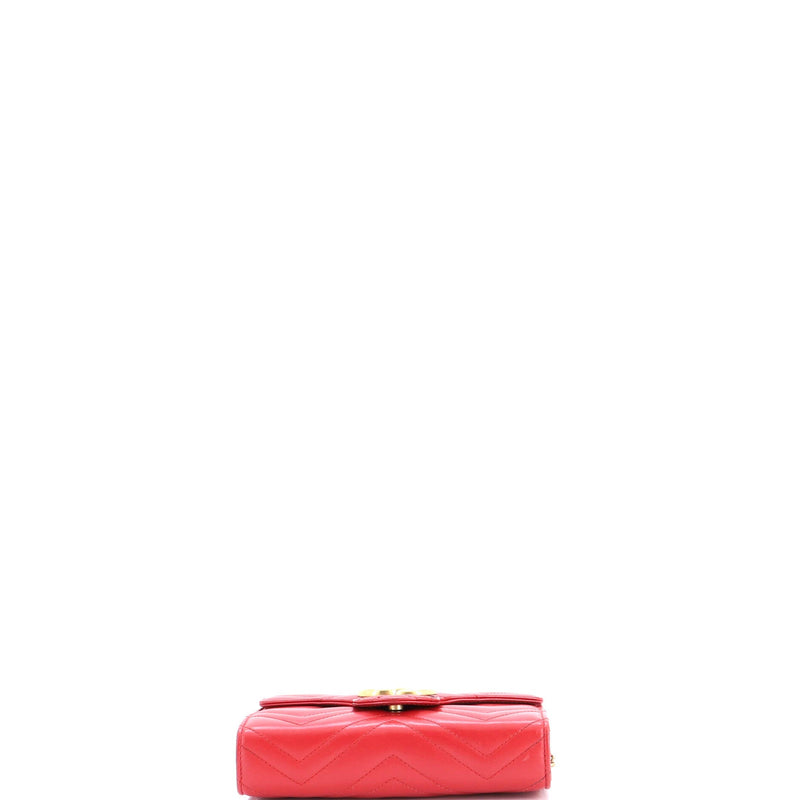Gg Marmont Chain Wallet Matelasse