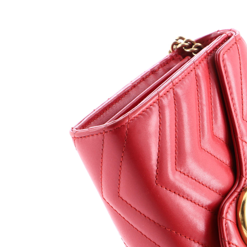 Gg Marmont Chain Wallet Matelasse