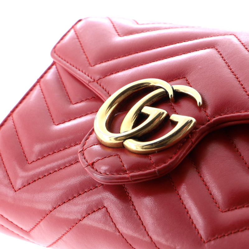 Gg Marmont Chain Wallet Matelasse