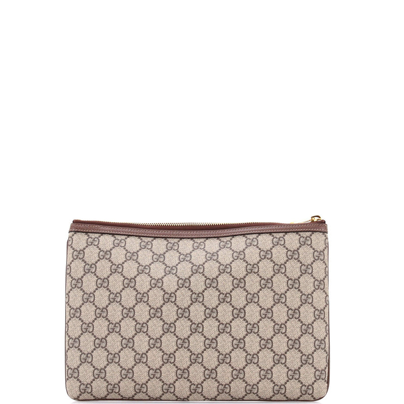 Ophidia Zip Pouch Gg Coated Canvas Large