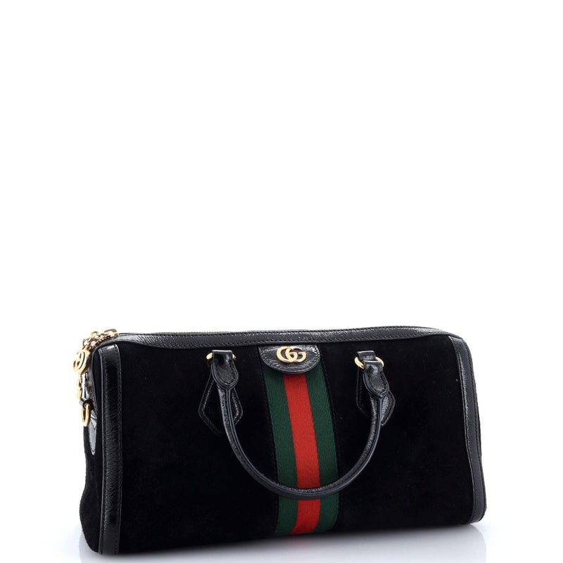 Ophidia Boston Bag Suede Medium