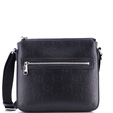 Front Zip Messenger Gg Embossed