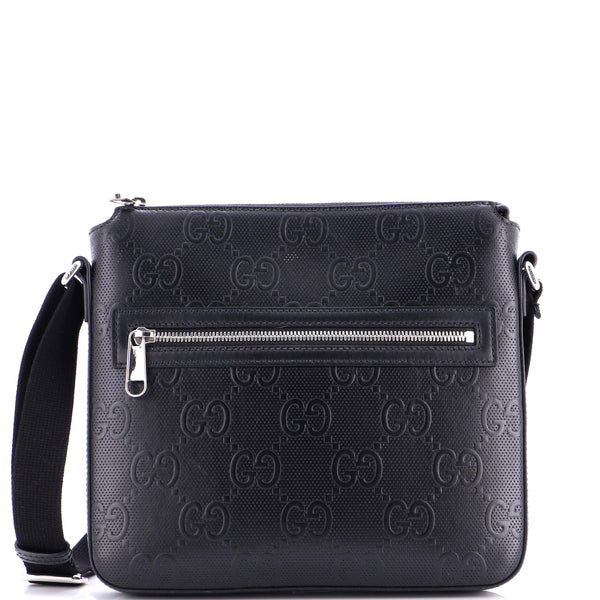Front Zip Messenger Gg Embossed