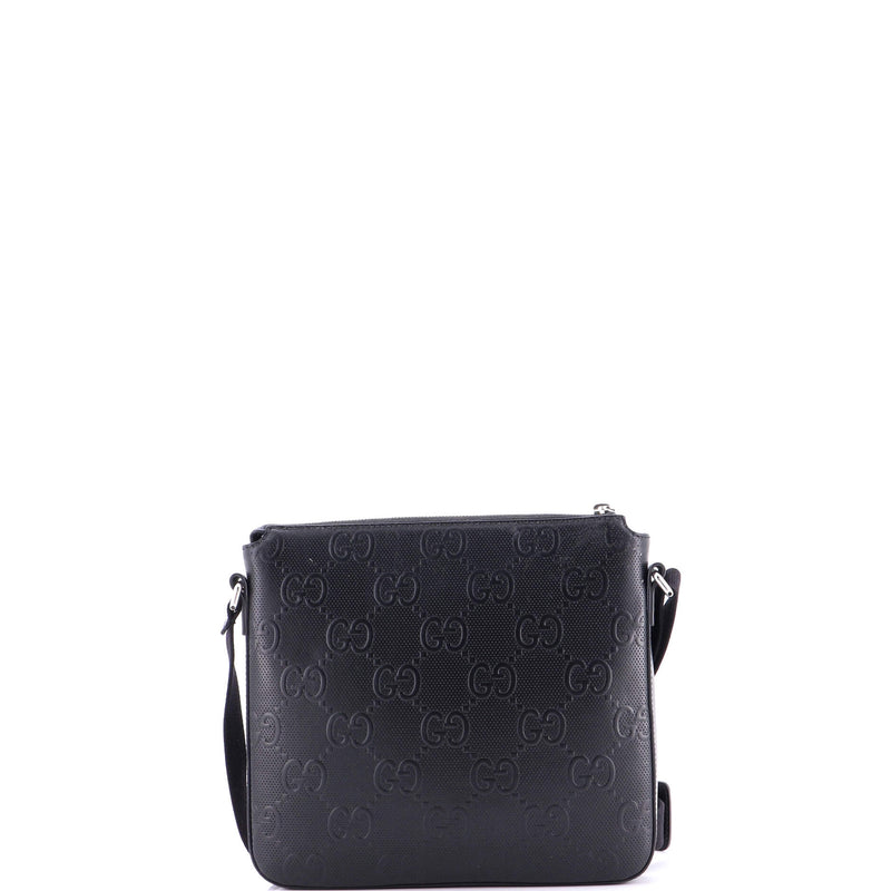 Front Zip Messenger Gg Embossed
