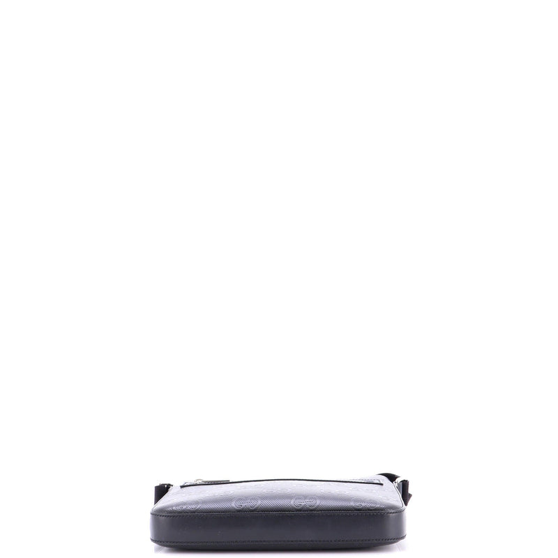 Front Zip Messenger Gg Embossed