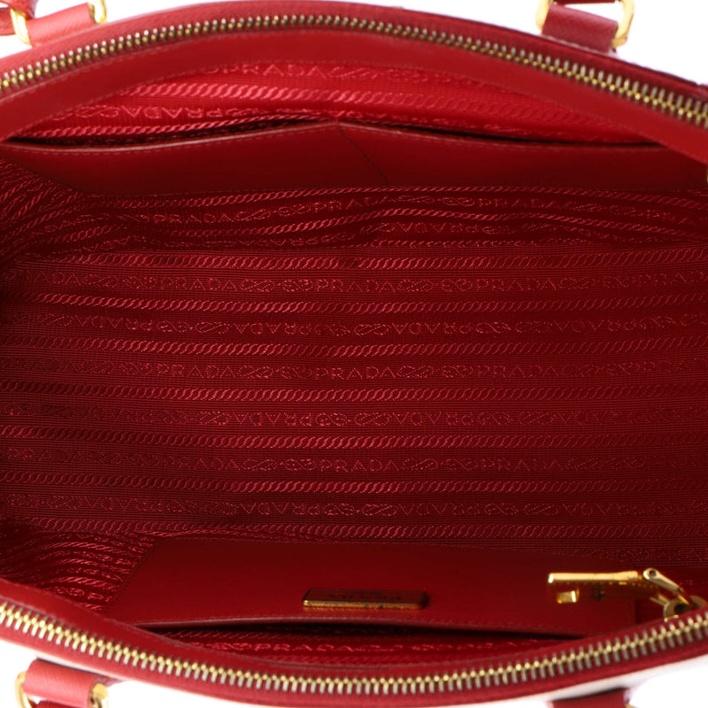 Bicolor Double Zip Lux Tote Saffiano