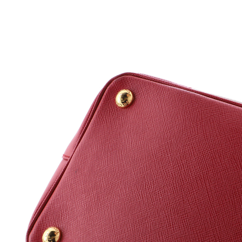 Bicolor Double Zip Lux Tote Saffiano