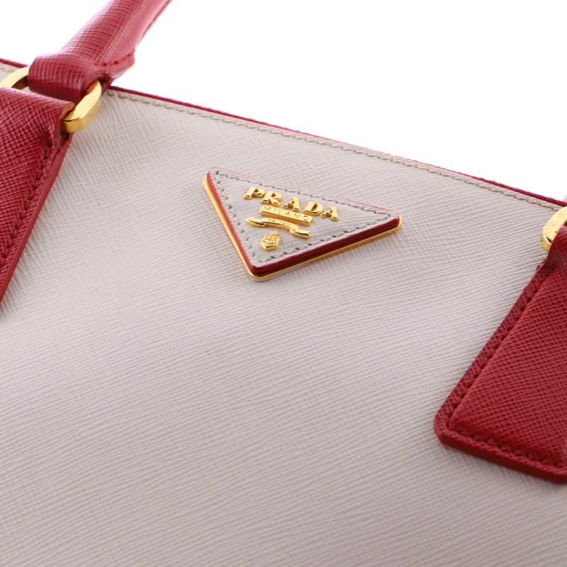 Bicolor Double Zip Lux Tote Saffiano