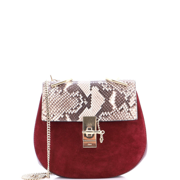 Drew Crossbody Bag Python And Suede