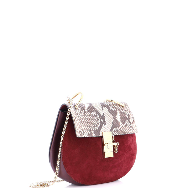 Drew Crossbody Bag Python And Suede