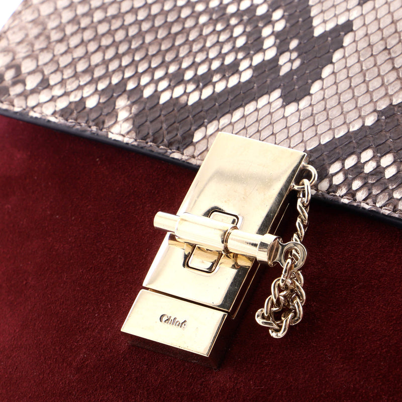 Drew Crossbody Bag Python And Suede