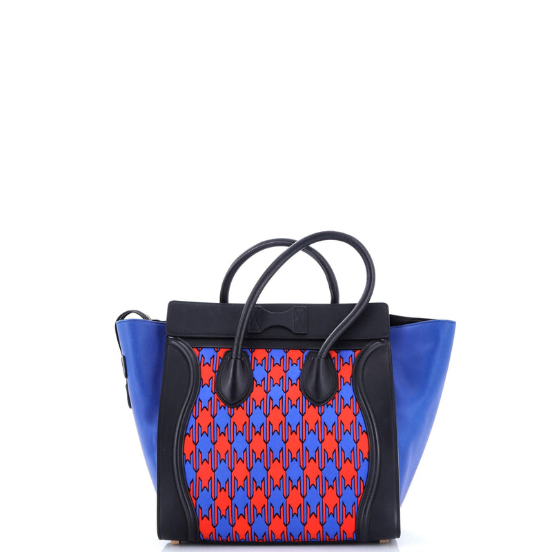 Luggage Bag Printed Textile And Leather
