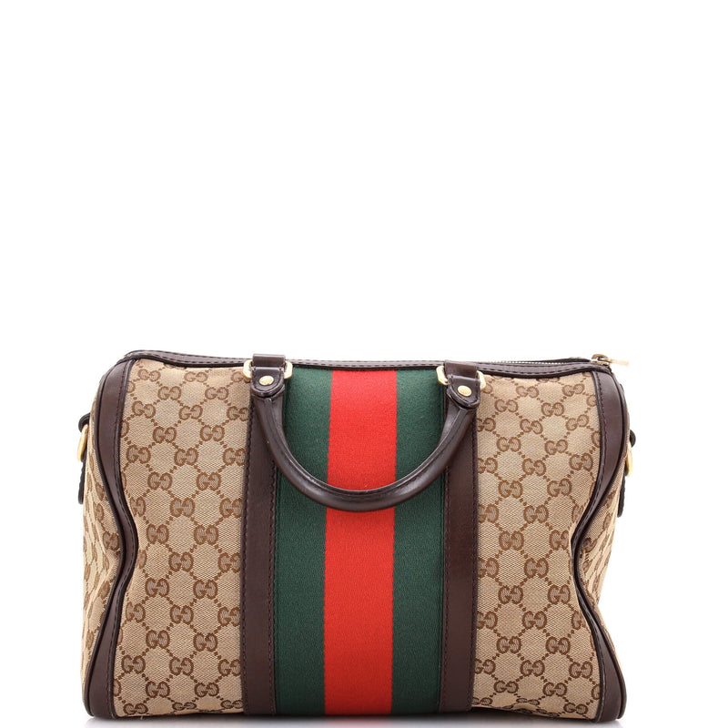 Vintage Web Boston Bag Gg Canvas Medium