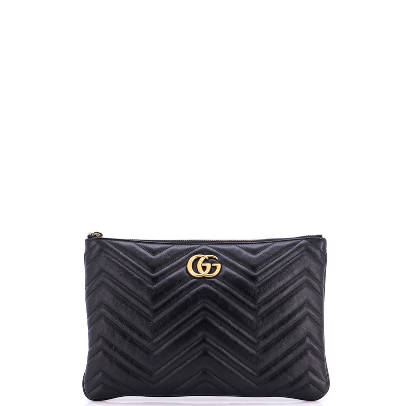 Gg Marmont Clutch Matelasse Leather